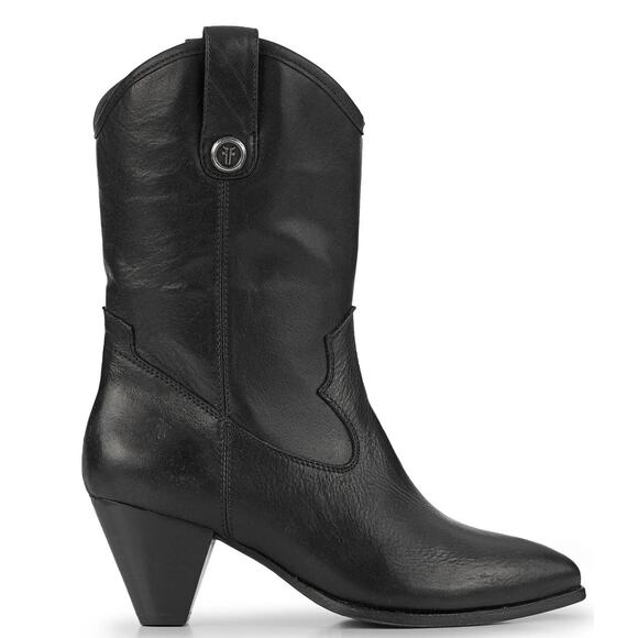 Frye June Leather Western Boot - 8.5 - Black - Picture 2 of 5